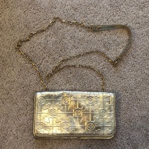 Tory Burch Crossbody Purse/Wallet - Gold VGUC